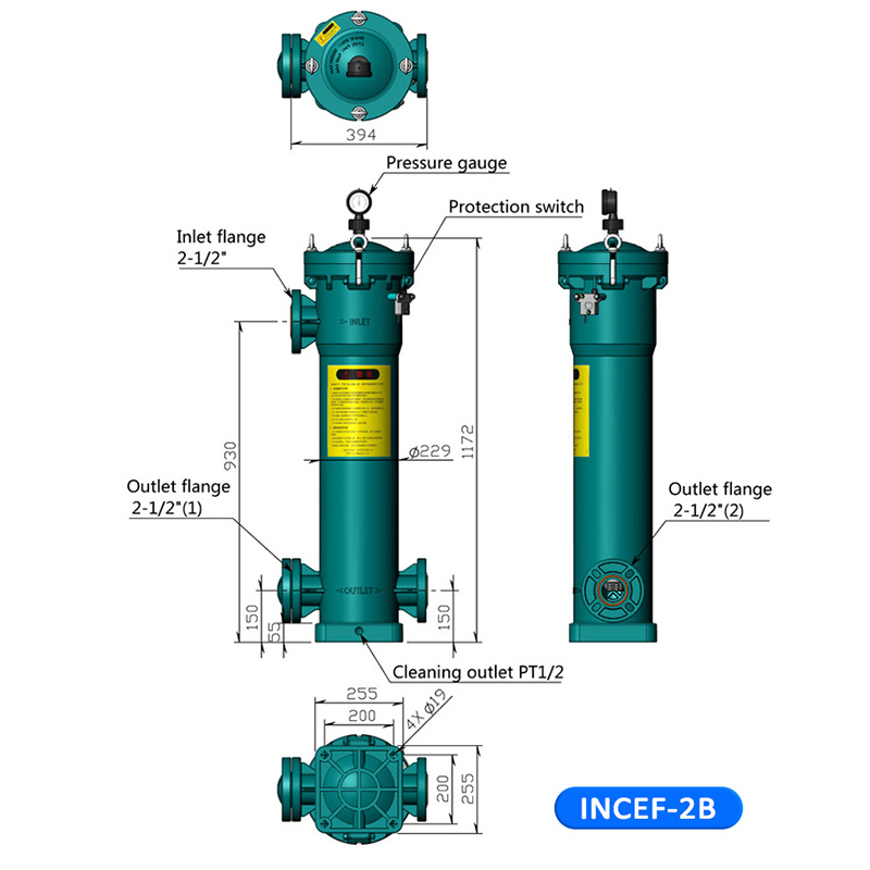 Factory Customizable 2# PVDF Filter Housing