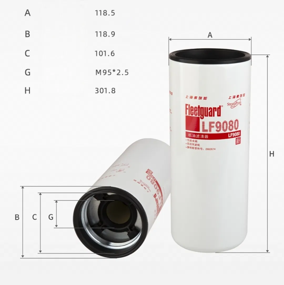 OEM Fleetguard Oil Filter Lf9080 for Dongfeng Tianlong Flagship Cummins ISM11 Qsm11 Engine