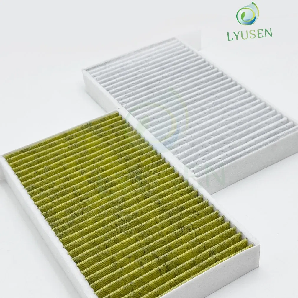 Automotive Air Filter with Activated Carbon Media and Antibacterial Protection for Clean Cabin Air Supply