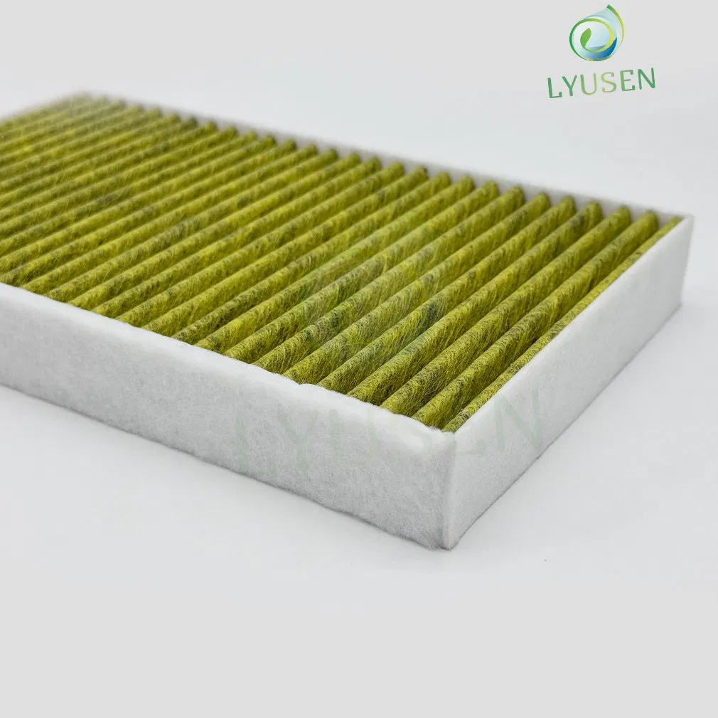 Automotive Air Filter with Activated Carbon Media and Antibacterial Protection for Clean Cabin Air Supply