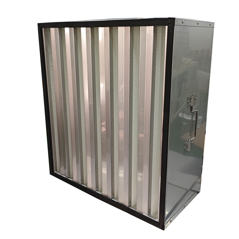 V-Bank 592*287*292 F5~E10 Compact Air Purifying HEPA Filter with Microfiber Medium Grade ABS Plastic Frame