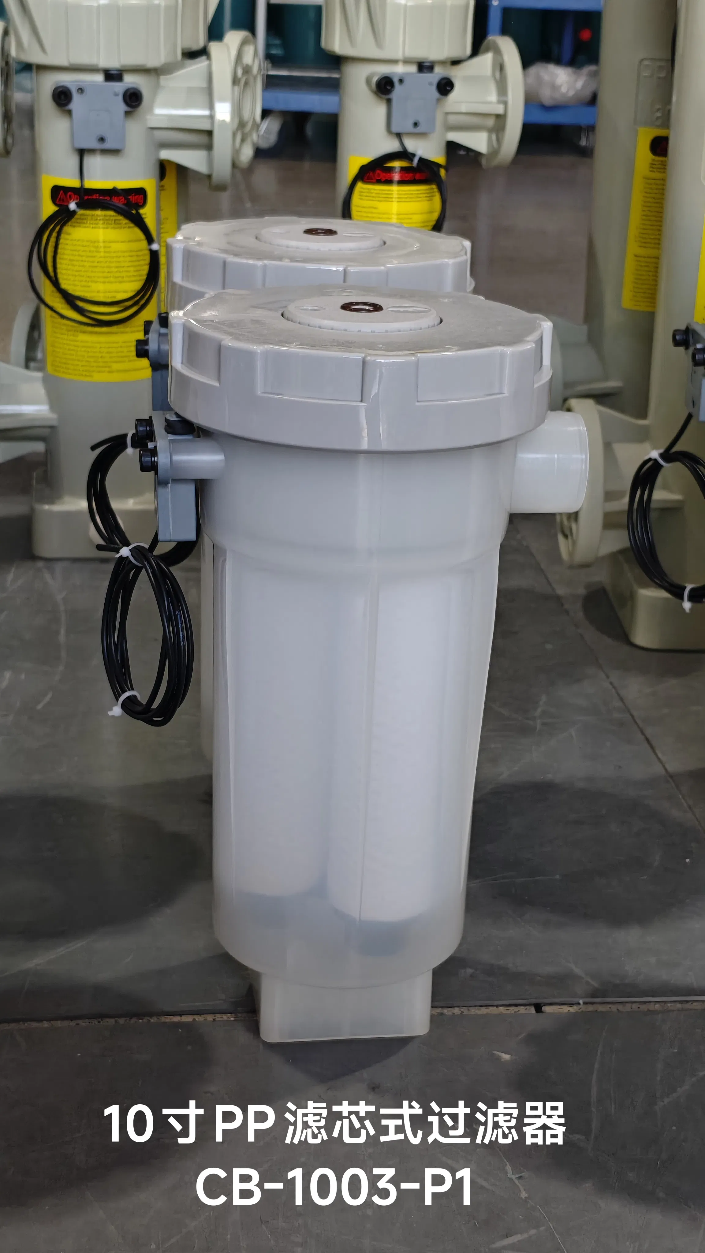 PP Bag Filter Housing for Chemical Filtration Grey/Blue Customizable