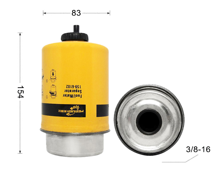 159-6102 Diesel Engine Truck Parts Fuel Filter for Caterpillar Excavators