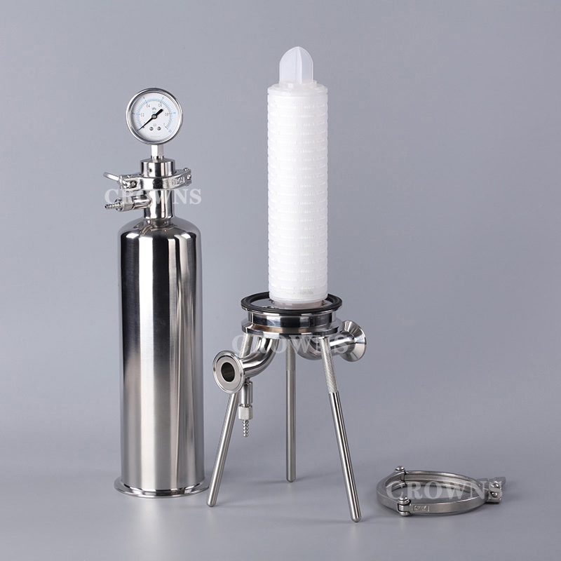Customizable Industrial 10 20 30 40 Inch Stainless Steel 304 316 Single Cartridge Filter Housing for Biologics
