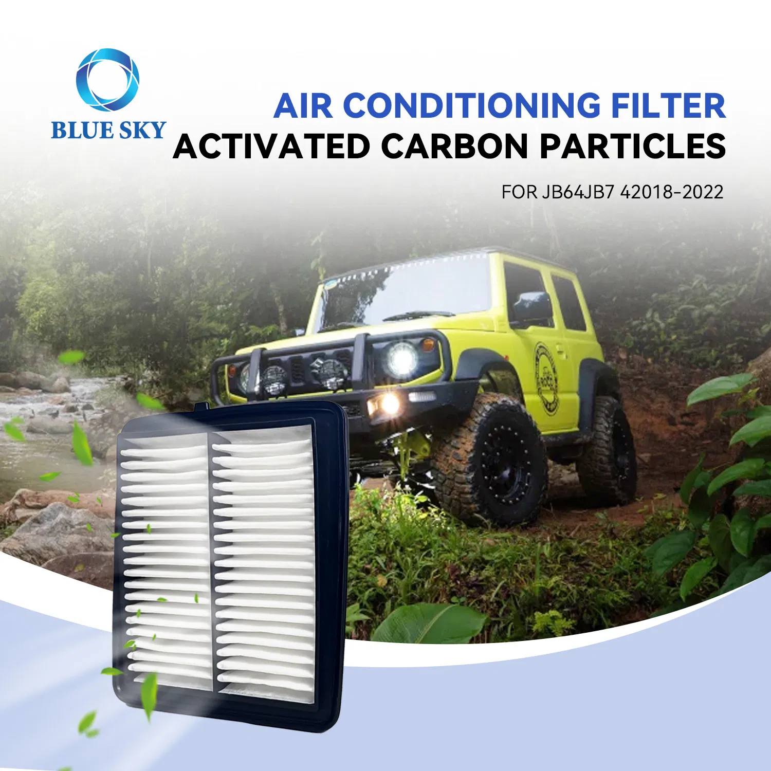 Car AC Filter, Activated Carbon Auto Cabin Air Filter for Suzuki Jimny Jb64 Jb74 2019-2021 Intake