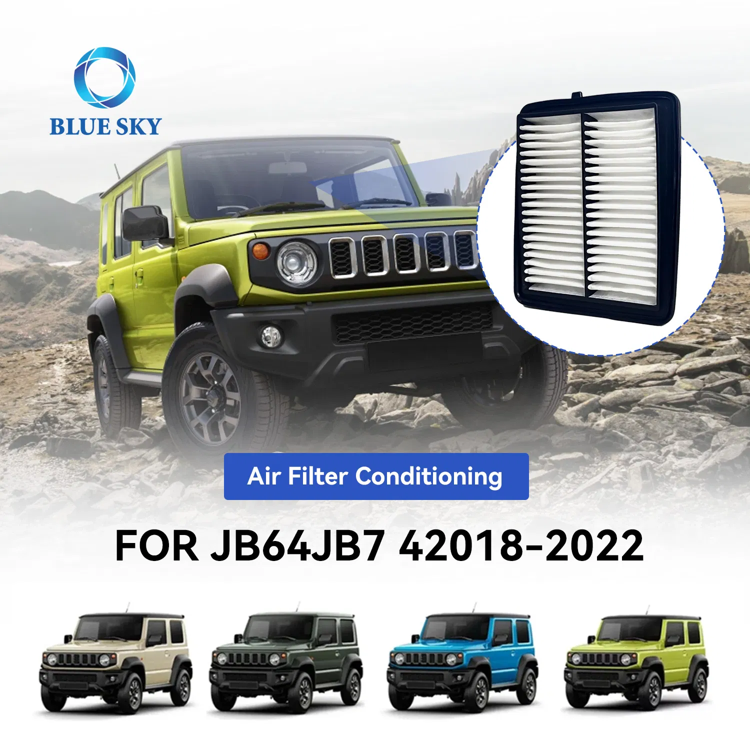 Car AC Filter, Activated Carbon Auto Cabin Air Filter for Suzuki Jimny Jb64 Jb74 2019-2021 Intake