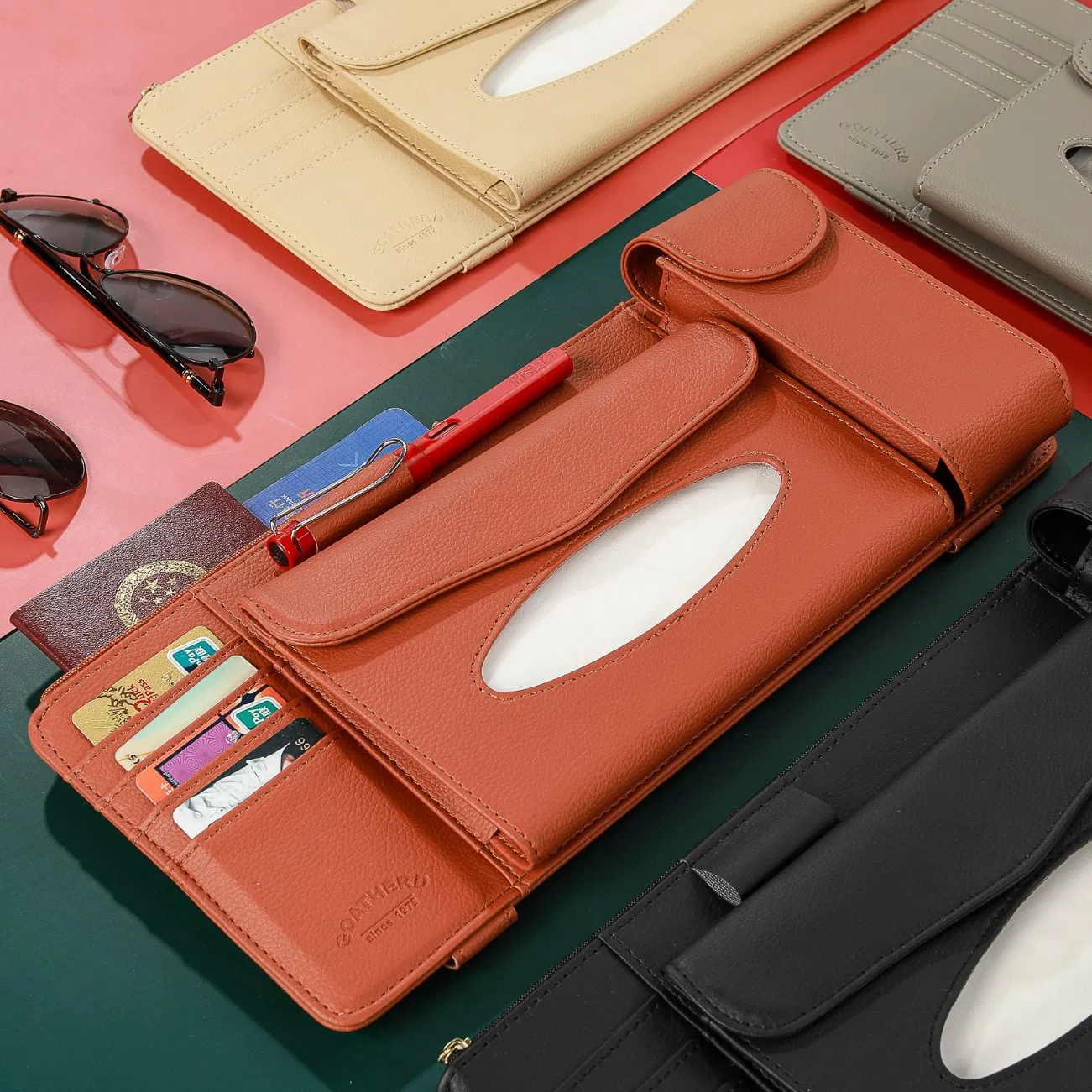 Best Selling Auto Interior Accessories Pocket Organizer Car Sun Visor Organizer