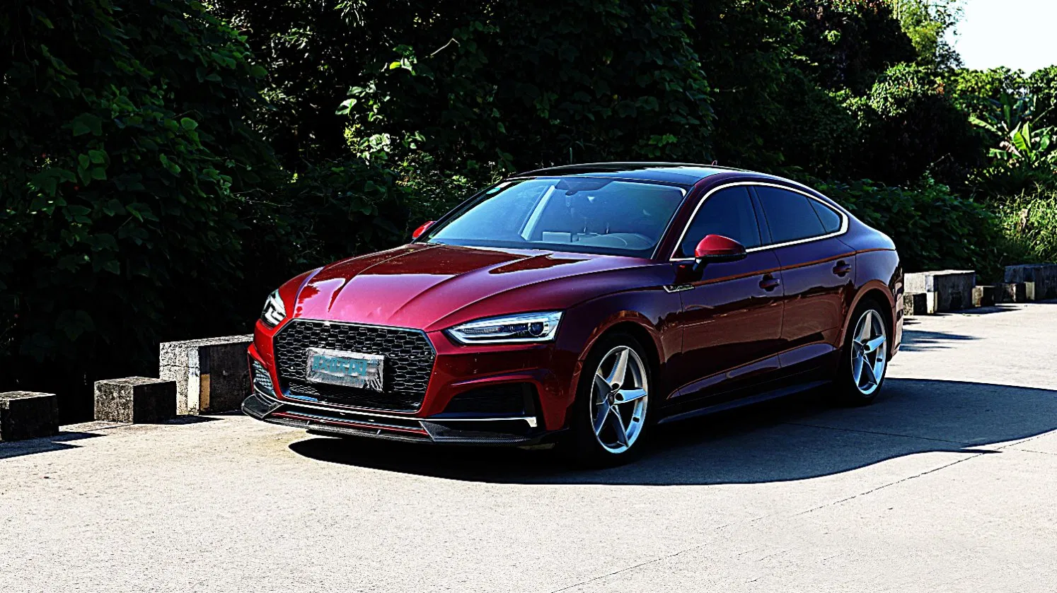 for Audi A5 S5 B9 2017-2020 True Dry Carbon Fiber Front Bumper Lip Car Accessories Diffuser Spoiler Body Kits Trim Decoration