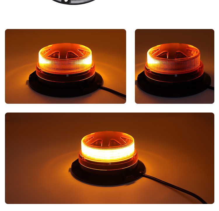 LED Car Light Waterproof Amber LED Beacon Strobe Warning Light Auto Parts Emergency Light Traffic Accessories for Vehicles for Trucks and Cars LED Work Light