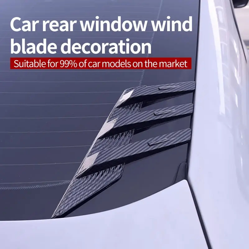 Carbon Fiber Car Accessories Rear Windshield Decorative Strip Car Wind Knife Decoration