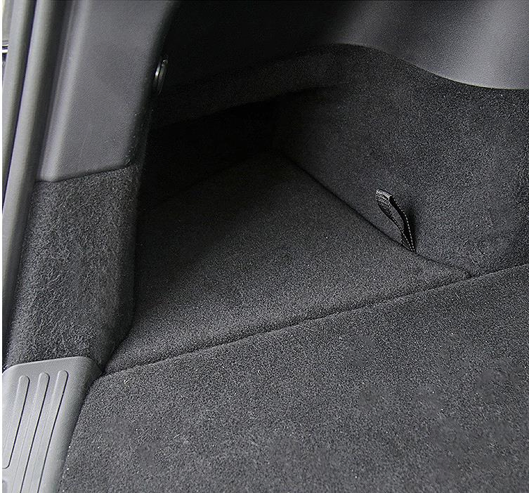 TPE Rear Trunk Storage Bins for Tesla Y/3 High Quality Rear Trunk Side Storage Box with Lid and Rear Trunk Organizer for Tesla Car Accessories