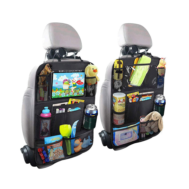 Car Seat Storage Bag Hanging Pouch Multi Functional Anti Kick Storage Box for Children in Vehicles Interior Accessory