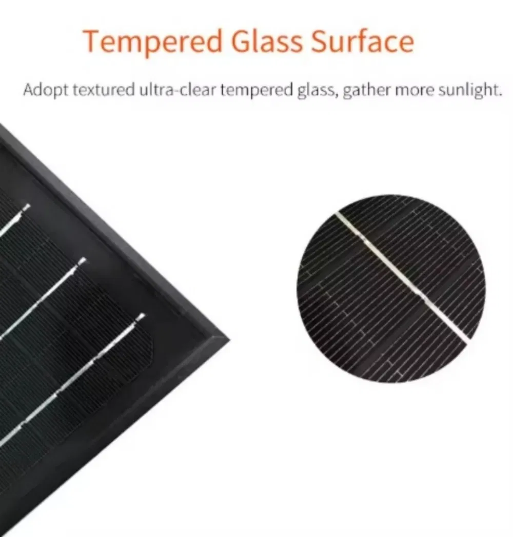 30W Polycrystalline Flexible Solar Panel for Household Use for Camping Car Travel Outdoor Emergency Power Accessory