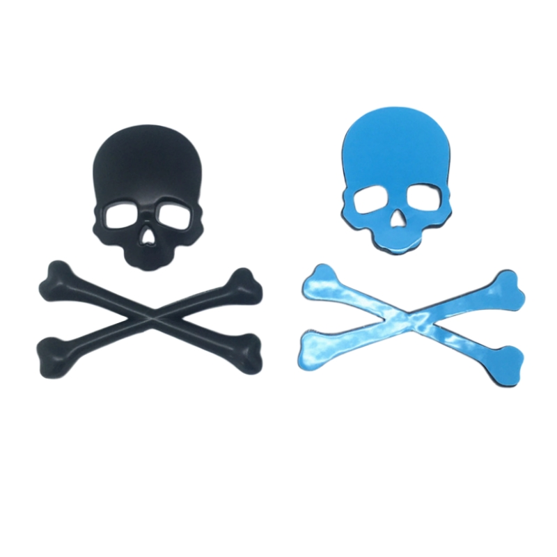 Factory Wholesale Custom Logo Fit for Skull Motorcycle Body Tank Badge Metal Emblem Fender Car Accessories Car Parts Decoration Emblem Motorcycle Parts
