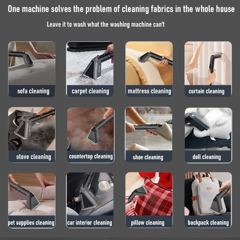 2026 Purolf Professional Portable Steam Spot Cleaner for Upholstery Furniture Car Seats Pet Stains Safe Home with 10 Accessories