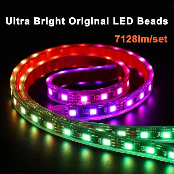 3 Years Warranty RGB+IC Car Underglow Light Strip Kit Exterior Lighting Accessories IP68 Waterproof Under Glow Light for Car