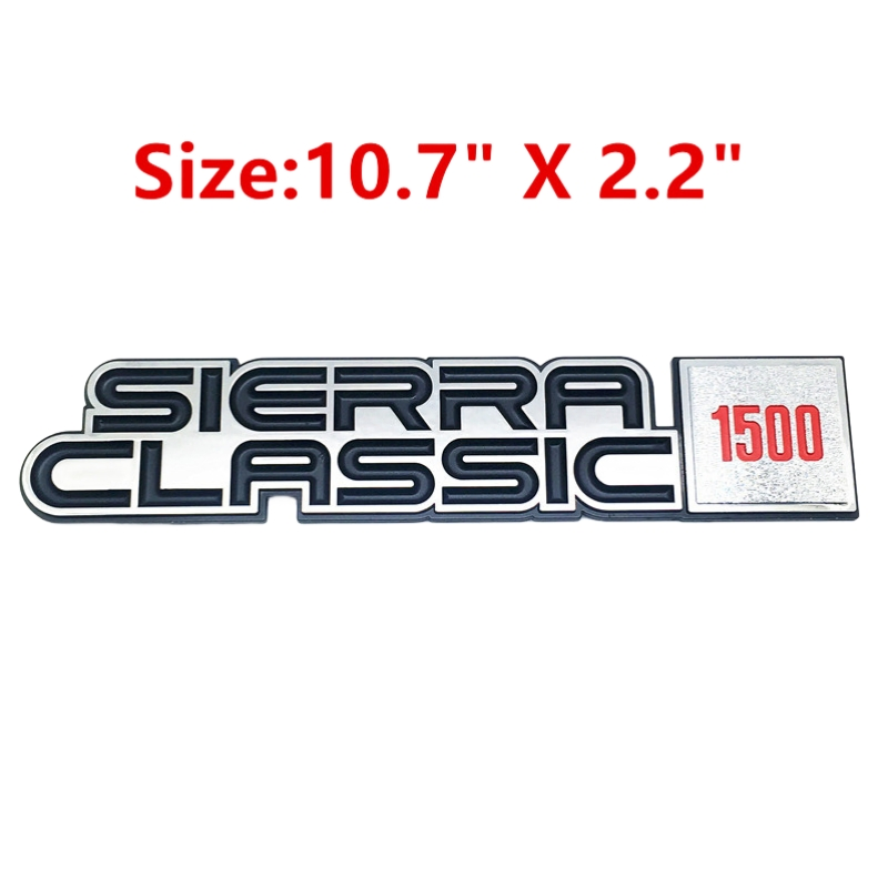 Fit for Sierra 1500HD 2500HD 3500HD Emblem Fender Badge Decal Sticker Logo Car Accessories Car Parts Decoration ABS Plastic