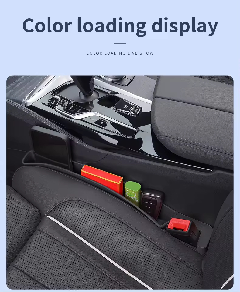 New Car Seat Gap Filler with 2 Storage Areas for Stabilizing Phone, Keys Wallet Travel Car Organizer Series Accessories