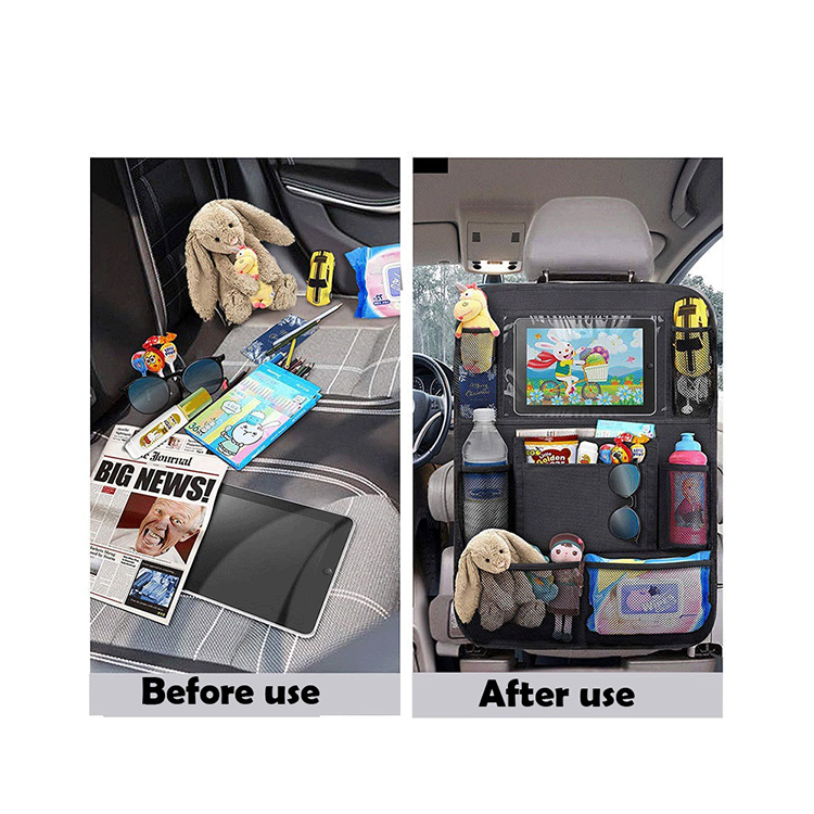 Car Seat Storage Bag Hanging Pouch Multi Functional Anti Kick Storage Box for Children in Vehicles Interior Accessory