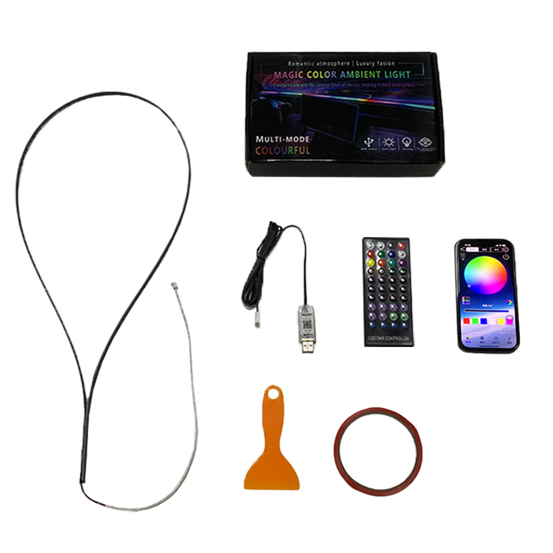 USB Car Interior RGBW Neon Lights for Dashboard Rgbic LED Strip Lights for Car Ambient Lighting Accessories