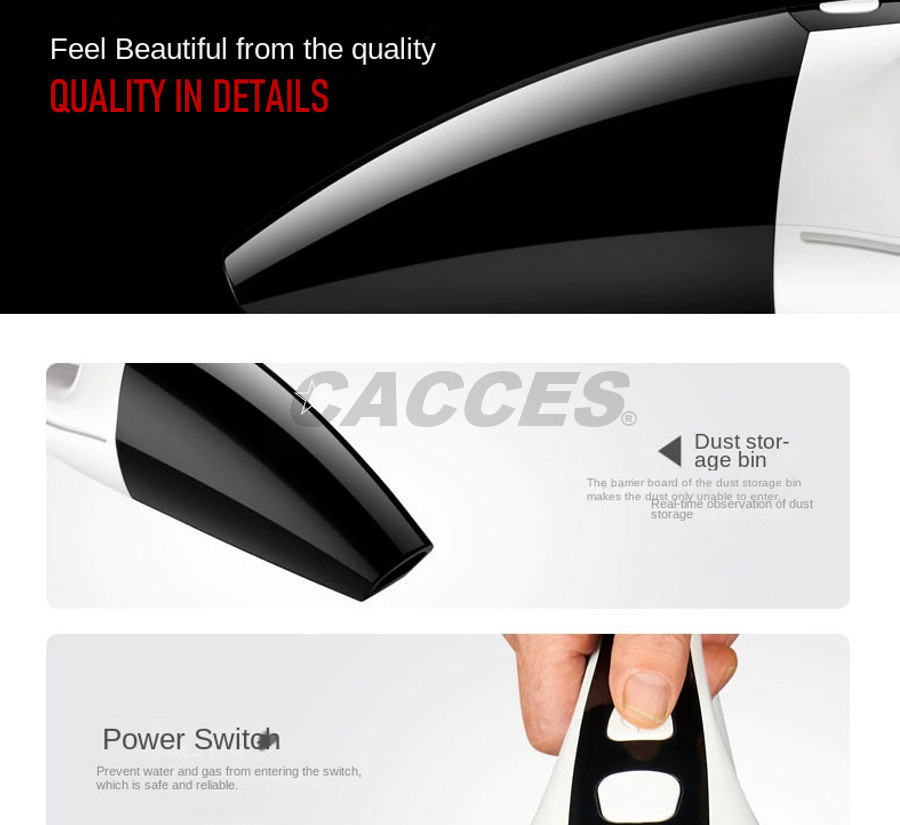 Car Vacuum Cleaner,Car Accessories,Small 12V High Power Handheld Portable Car Vacuum with Attachment,Cord&Cordless,Detailing Kit Essentials for Travel,RV Camper