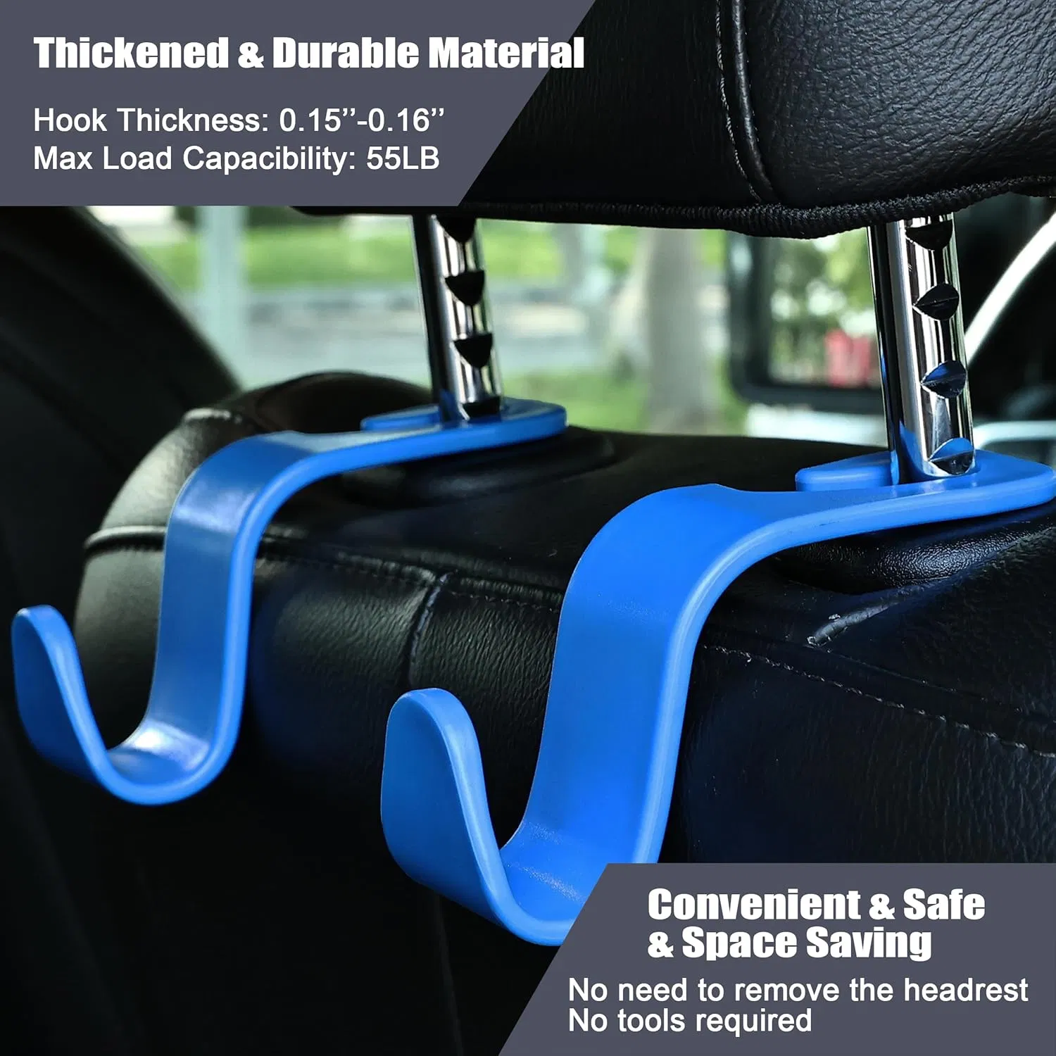 4PCS Car Rear Seat Hook Multi-Function Storage Ornaments Car Interior Accessories