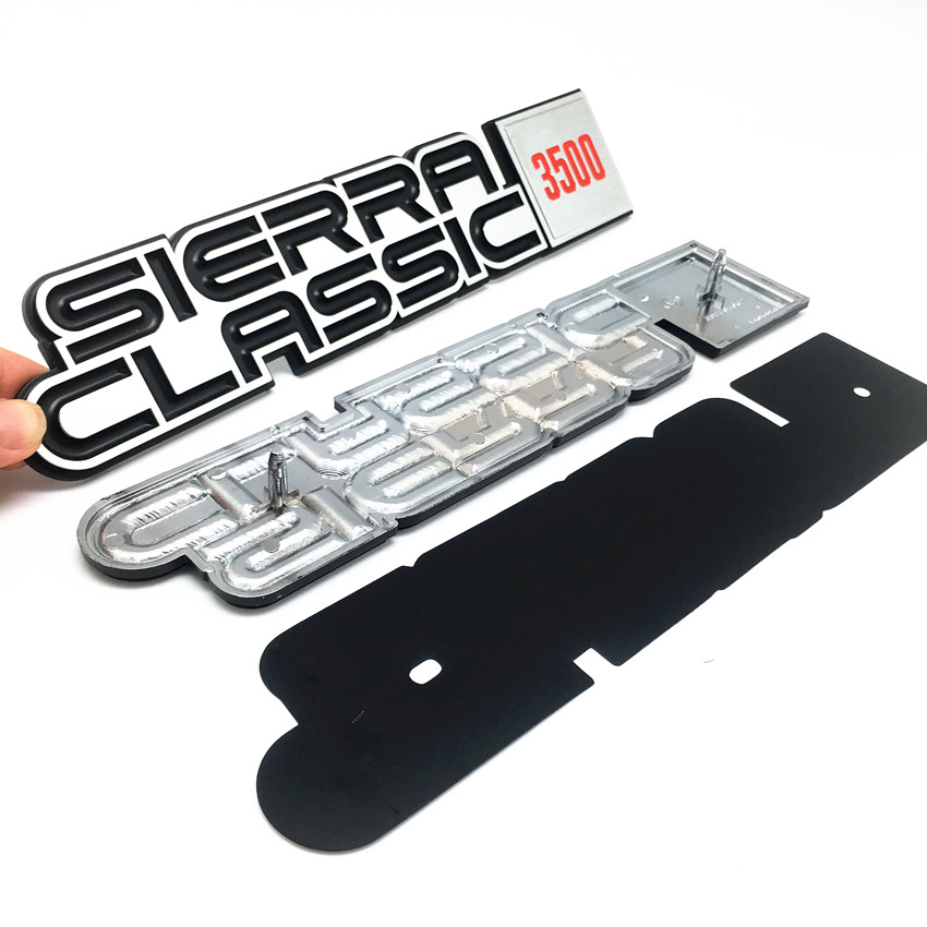 Fit for Sierra 1500HD 2500HD 3500HD Emblem Fender Badge Decal Sticker Logo Car Accessories Car Parts Decoration ABS Plastic