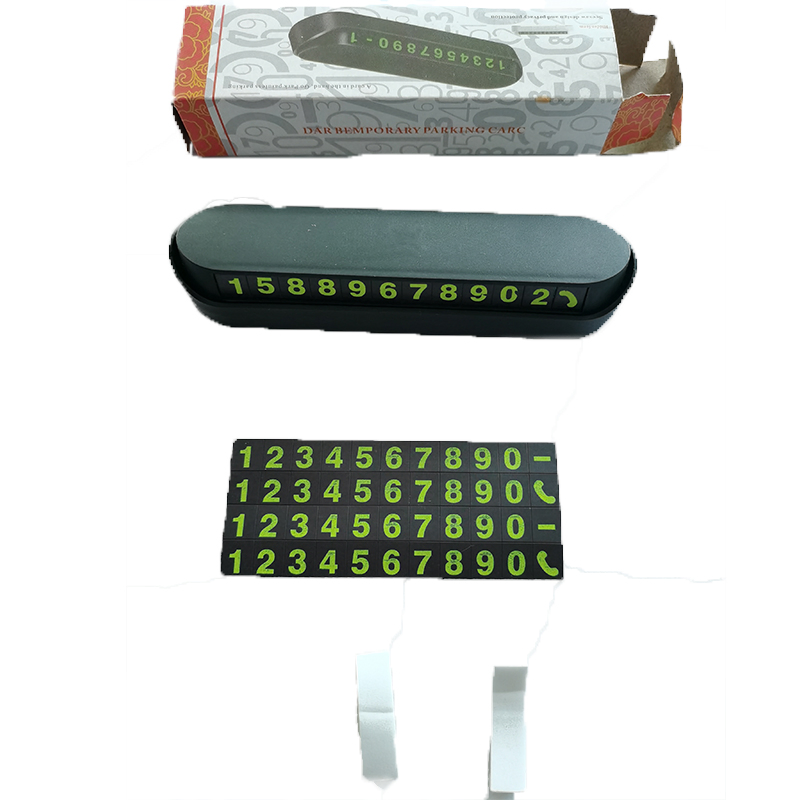 Customized Night Luminous Hidden Car Accessories for Temporary Parking Number Card