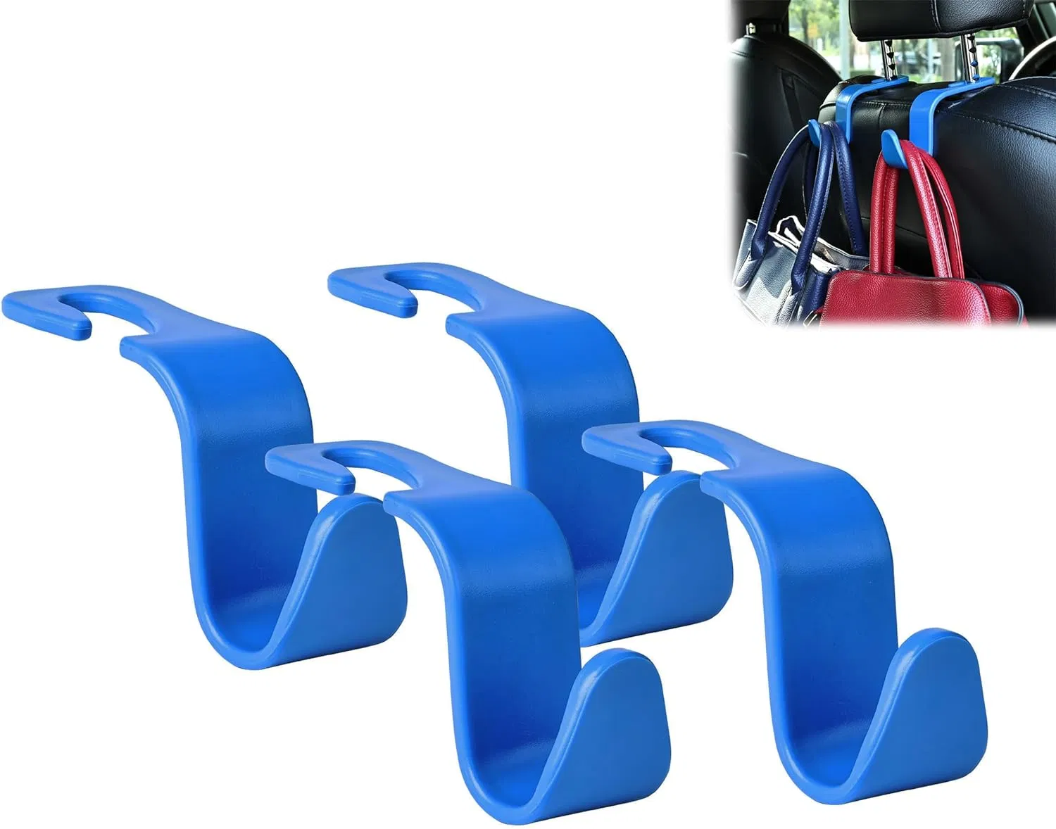 4PCS Car Rear Seat Hook Multi-Function Storage Ornaments Car Interior Accessories
