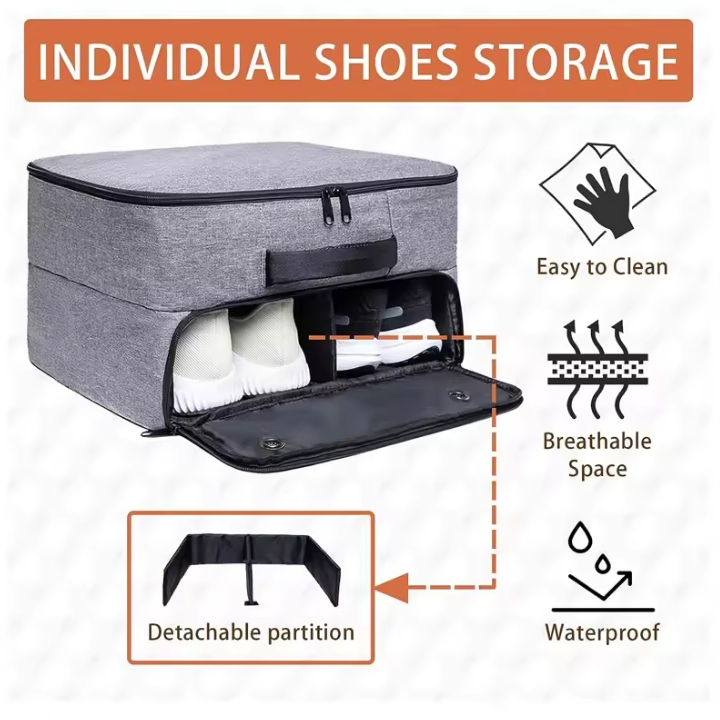 Custom 2 Layer Golf Trunk Organizer Storage Bag Golf Trunk Organizer Car Storage Organizer Bag for Golf Accessories