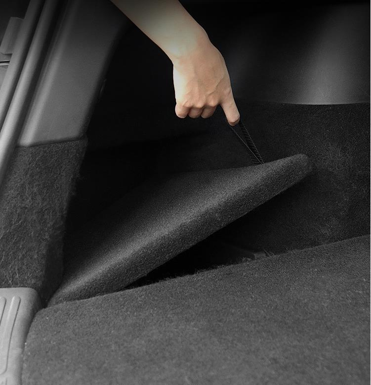 TPE Rear Trunk Storage Bins for Tesla Y/3 High Quality Rear Trunk Side Storage Box with Lid and Rear Trunk Organizer for Tesla Car Accessories