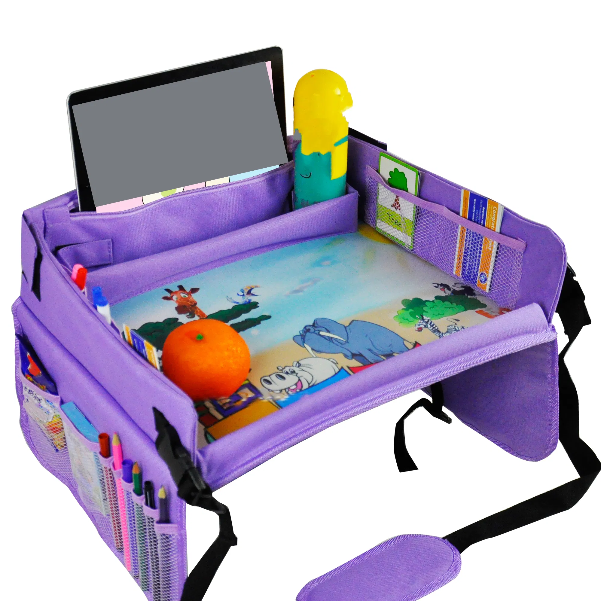 Solid Colorful Popular Pattern Customizable Factory-Price 2025 2024 Hot Selling High Quality Car Seats Accessory Kids Travel Tray