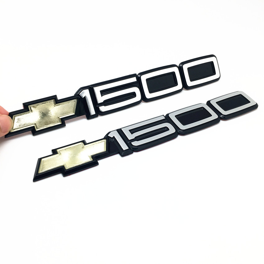 1500 Bowtie Door Moulding Emblems 1500 Badge Silverado Suburban Tahoe Fit for Car Accessories Car Parts Decoration Emblem