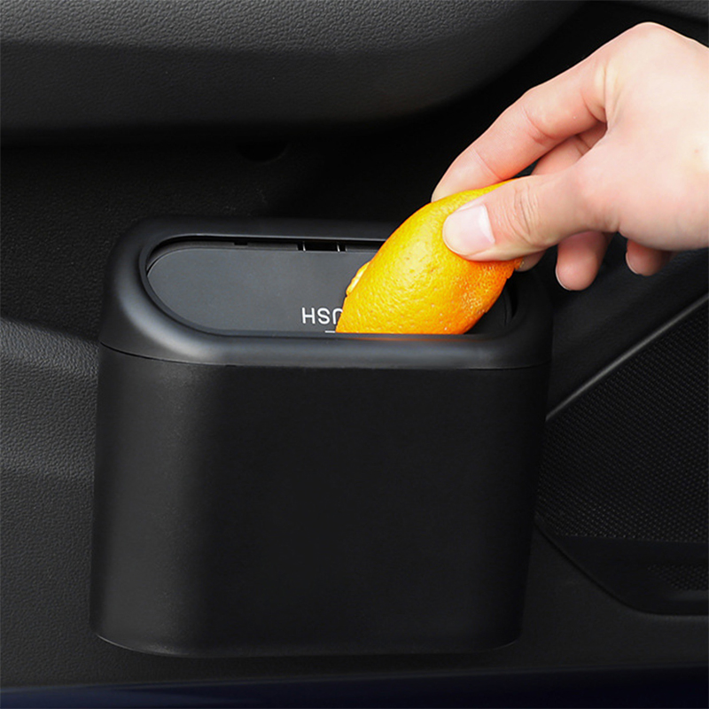 Car Door Trash Can Automatic Rebound Trash Can Waterproof Storage Box Portable Trash Can Car Interior Accessories