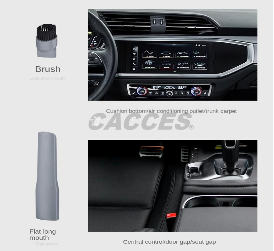 Car Vacuum Cleaner,Car Accessories,Small 12V High Power Handheld Portable Car Vacuum with Attachment,Cord&Cordless,Detailing Kit Essentials for Travel,RV Camper