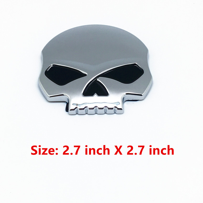 Factory Wholesale Custom Logo Fit for Skull Motorcycle Body Tank Badge Metal Emblem Fender Car Accessories Car Parts Decoration Emblem Motorcycle Parts