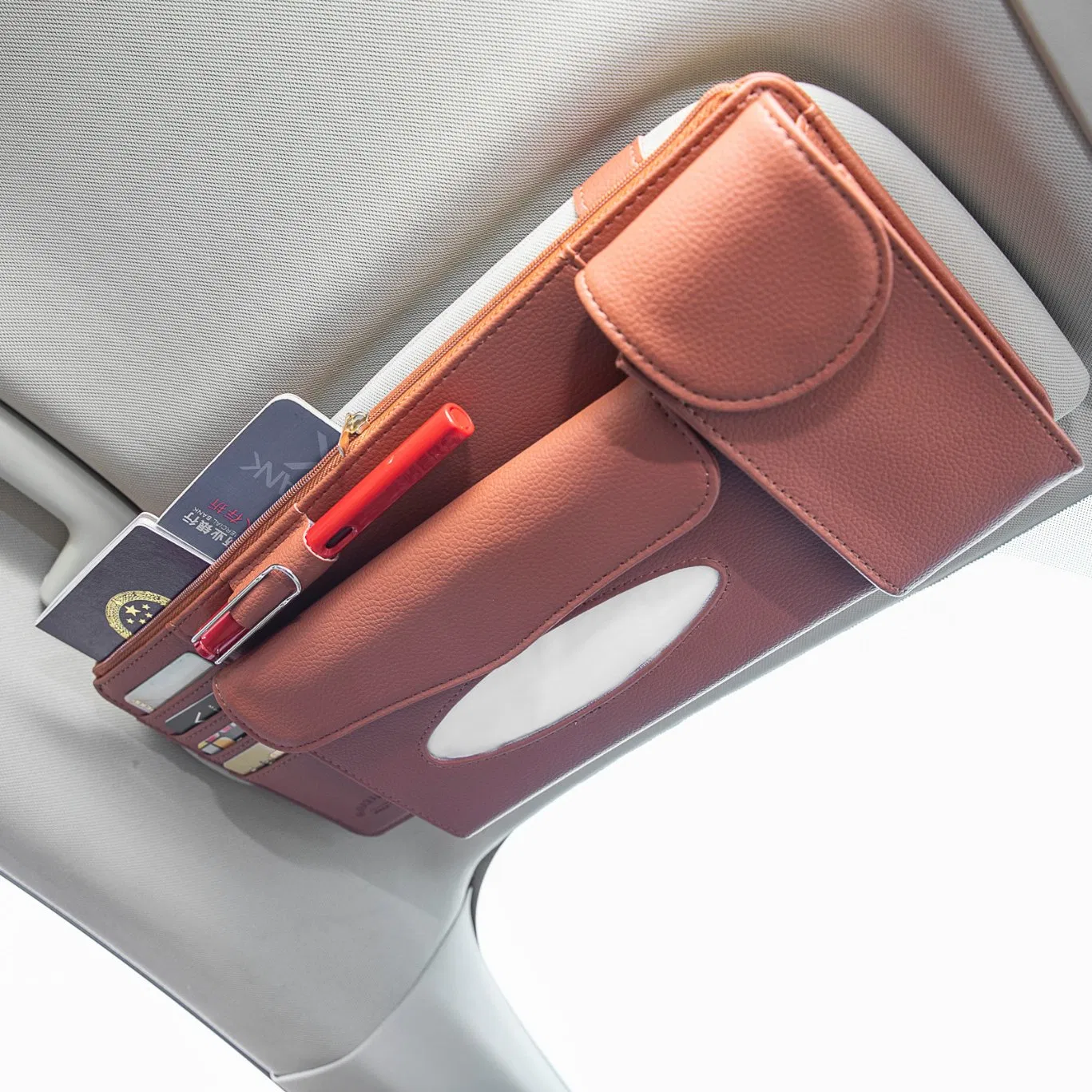 Best Selling Auto Interior Accessories Pocket Organizer Car Sun Visor Organizer