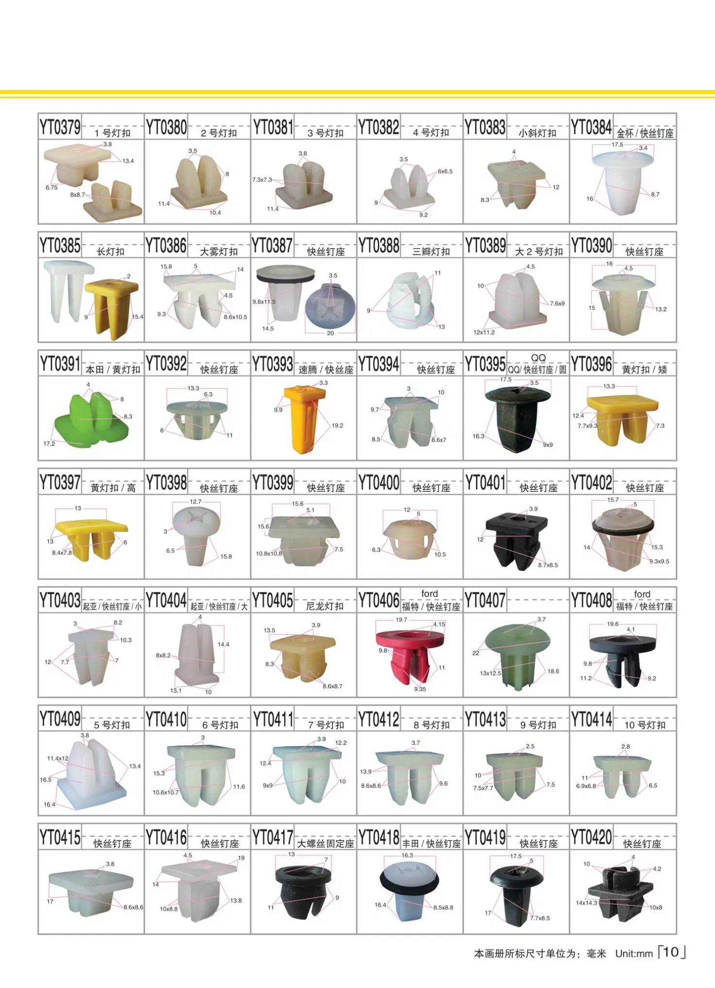 Car Accessories Universal Auto Door Panel Fastener Clips Automotive Plastic Clips Factory Price