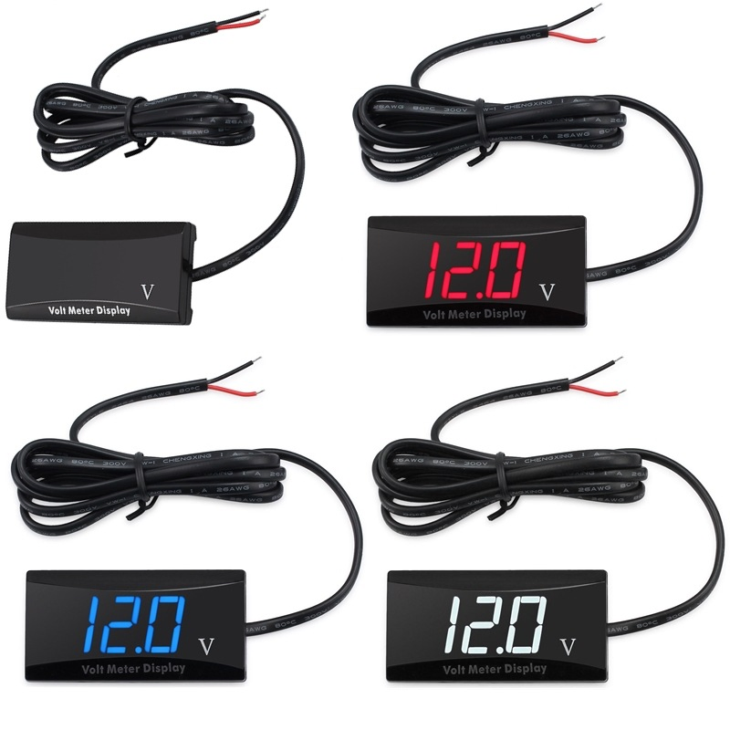 Universal Mini LED Display Digital Voltmeter Panel Volt Voltage Meter Tester DC 12V-150V Car Boat Motorcycle Accessories