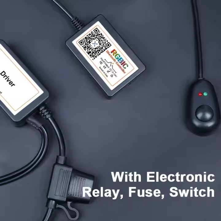 3 Years Warranty RGB+IC Car Underglow Light Strip Kit Exterior Lighting Accessories IP68 Waterproof Under Glow Light for Car