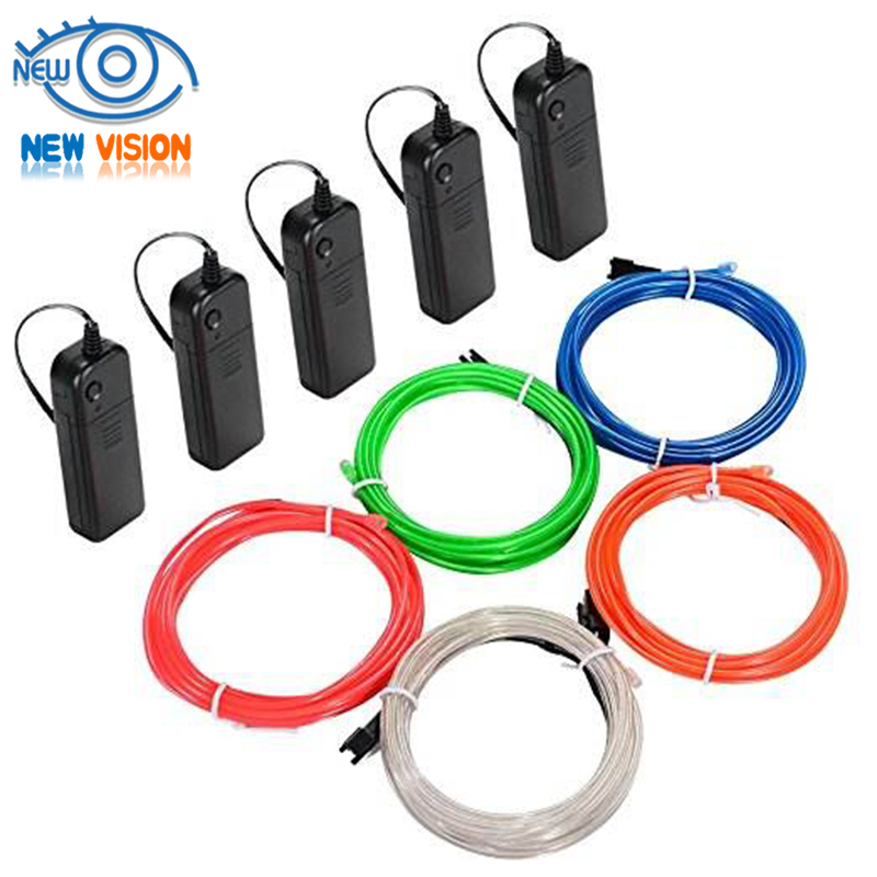 5m Car Interior Accessories Atmosphere Lamp EL Cold Light Line with USB DIY Decorative Dash Board Console Auto LED Ambient Light