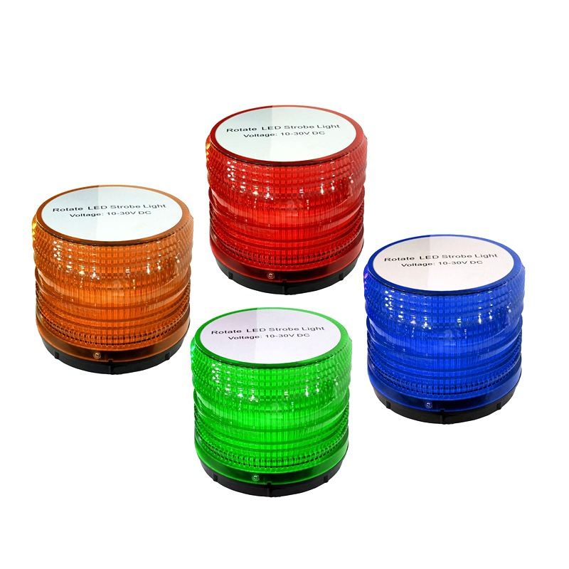 LED Universal Strobe Beacon Light Amber 10V 30V Emergency Warning Rotating Rooftop Traffic Lamp for Car Accessories
