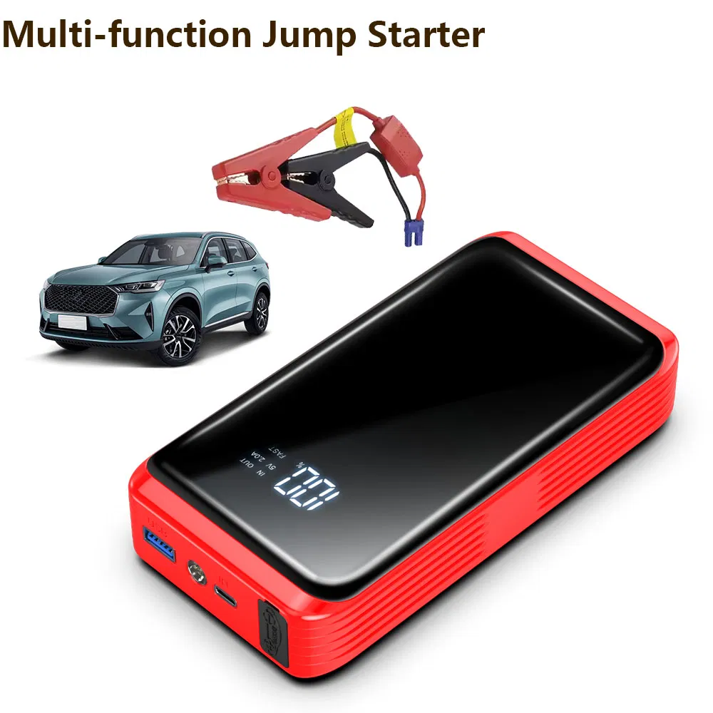 Ultimate Compact Car Accessory Auto Parts Car Emergency All-in-One Portable Jump Starter Engine Start Backup Power Supply W/ Emergency Light for Dead Batteries