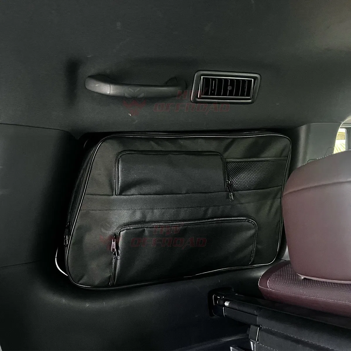 Car Tailgate Side Window Storage Bag for Toyota Land Cruiser Prado LC250 2024 2025 Trunk Storage Bag Interior Accessories