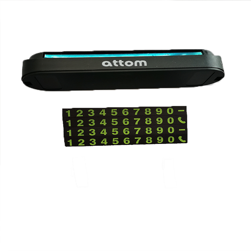 Customized Night Luminous Hidden Car Accessories for Temporary Parking Number Card