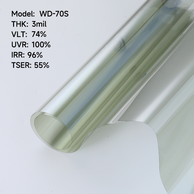 74%Vlt 99%UV Car Accessory Security Safety Solar Metalized Car Window Tint Film