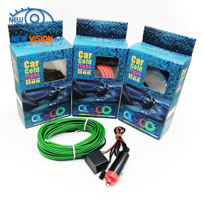 5m Car Interior Accessories Atmosphere Lamp EL Cold Light Line with USB DIY Decorative Dash Board Console Auto LED Ambient Light