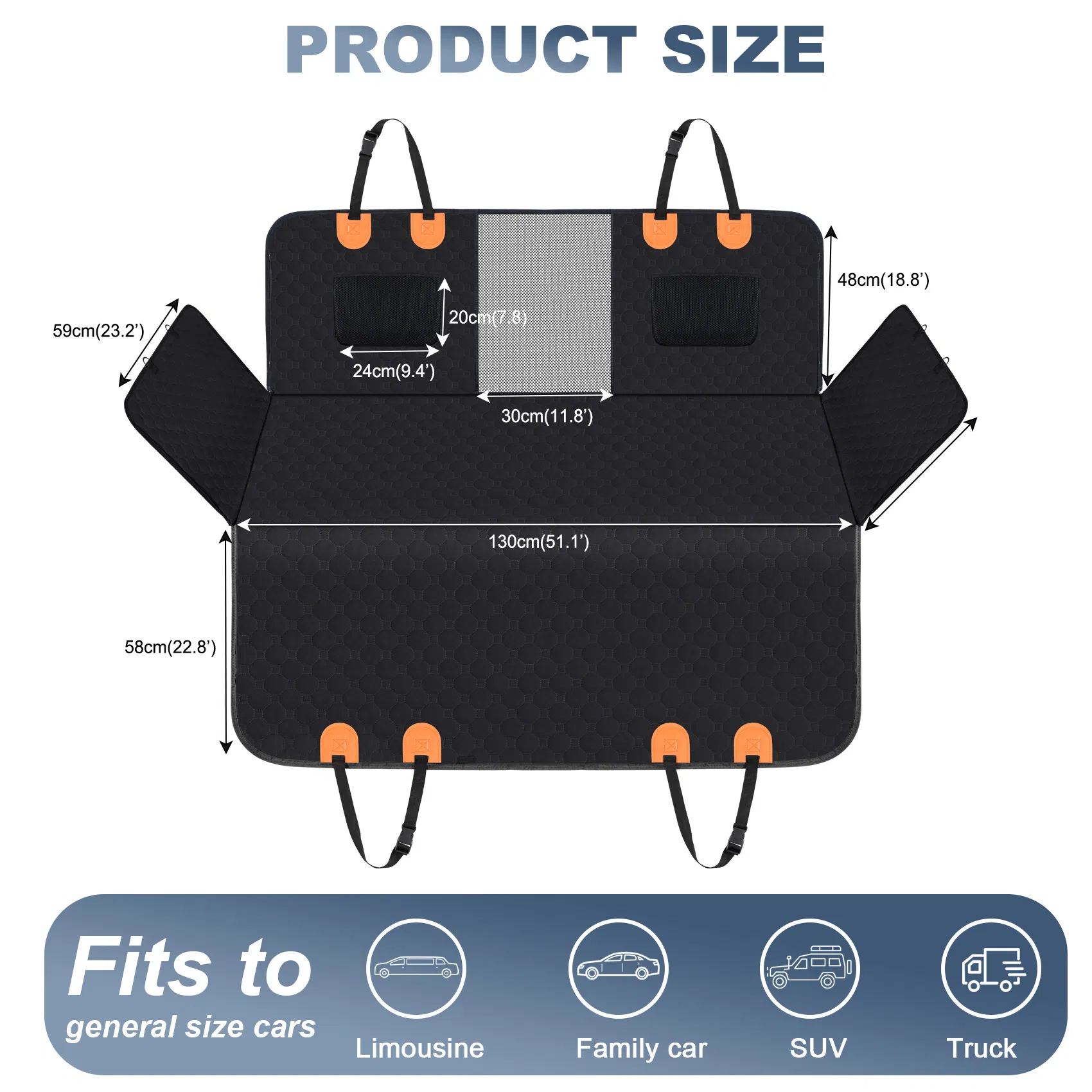 Universal Dog Car Seat Cover Black Pet Accessories Products