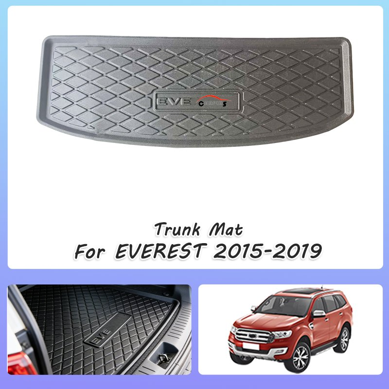 TPE Car Mat Rear Trunk Mat for Everest 2015-2019 Interior Accessories Environmental Protection Car Trunk Mat High Quality