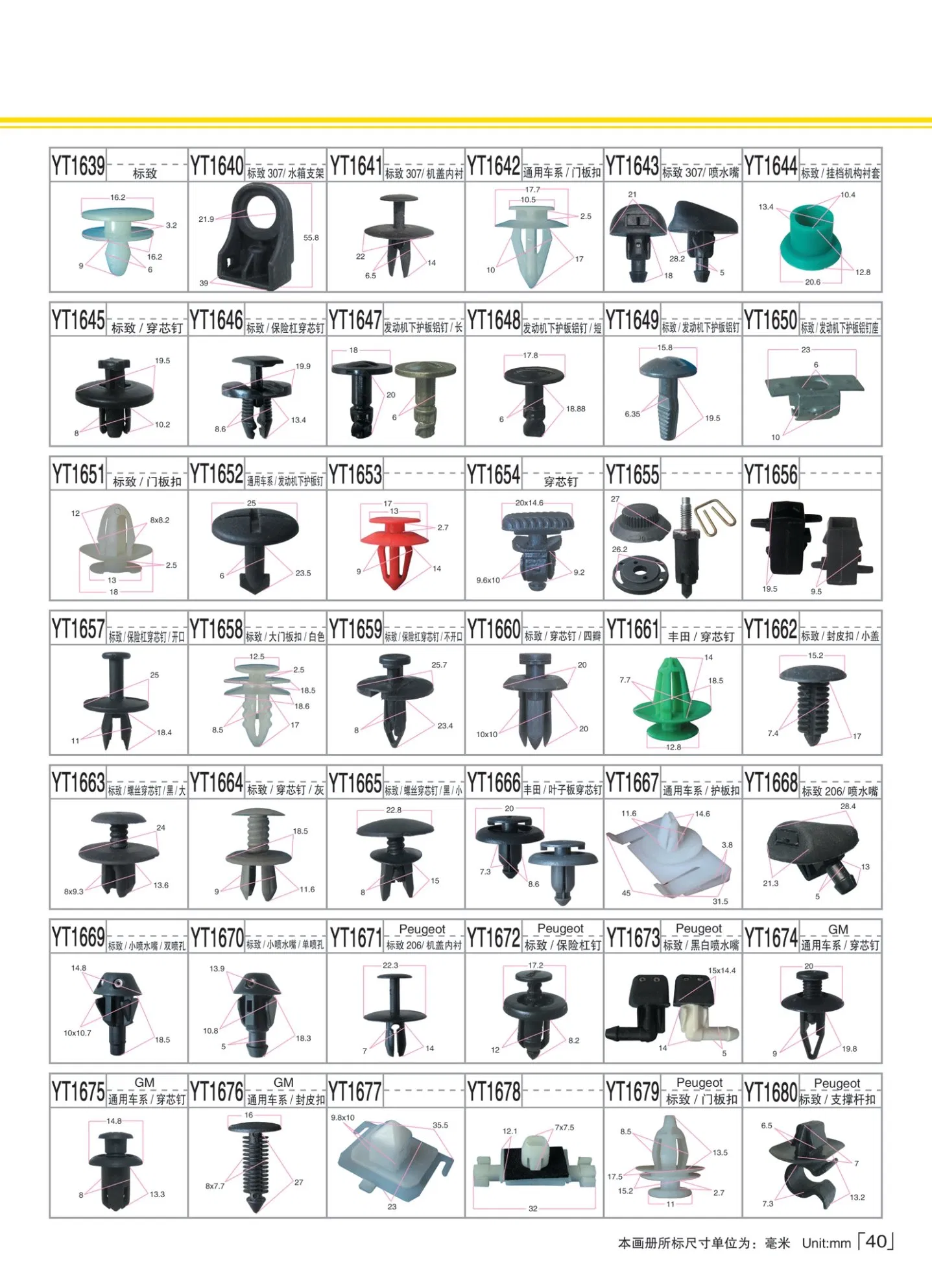 Car Accessories Universal Auto Door Panel Fastener Clips Automotive Plastic Clips Factory Price